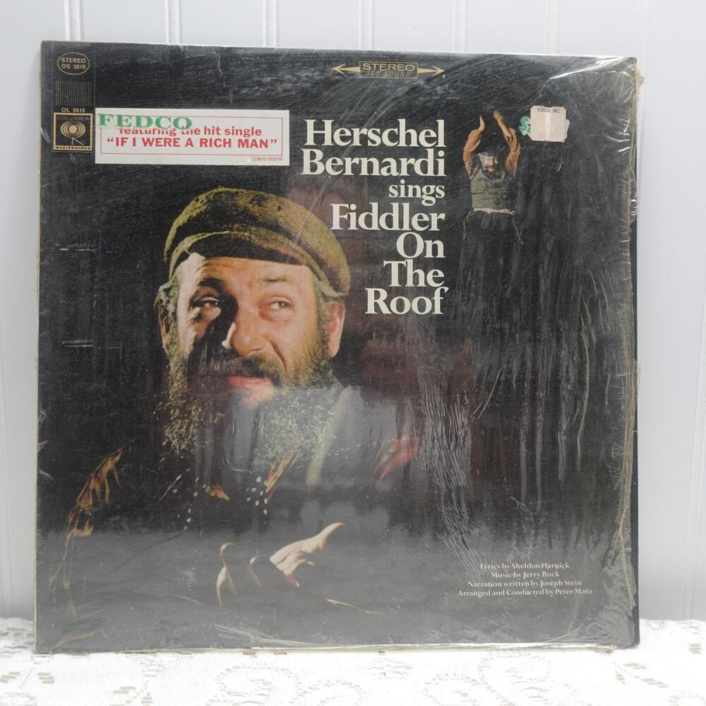 Herschel Bernardi – Fiddler On The Roof LP 1965 Columbia Musical 33 RPM